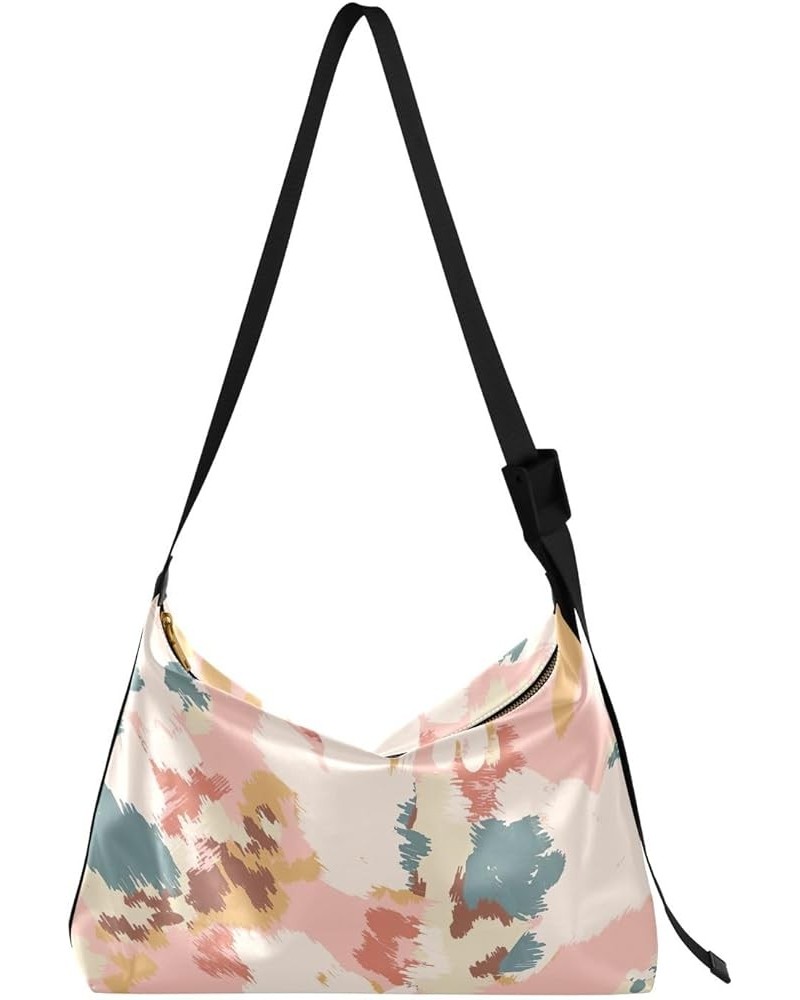 Leaf Floral Branch Printed Women PU Leather Hobo Bag Purse Large Crossbody Print Floral Print Shoulder Handbag Abstract Flora...