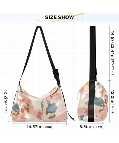 Leaf Floral Branch Printed Women PU Leather Hobo Bag Purse Large Crossbody Print Floral Print Shoulder Handbag Abstract Flora...