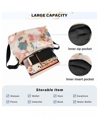 Leaf Floral Branch Printed Women PU Leather Hobo Bag Purse Large Crossbody Print Floral Print Shoulder Handbag Abstract Flora...