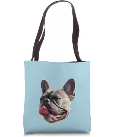 Smiling French Bulldog Head Tote Bag $14.29 Totes