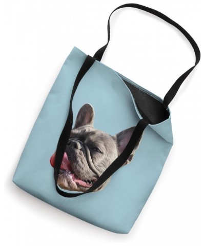 Smiling French Bulldog Head Tote Bag $14.29 Totes