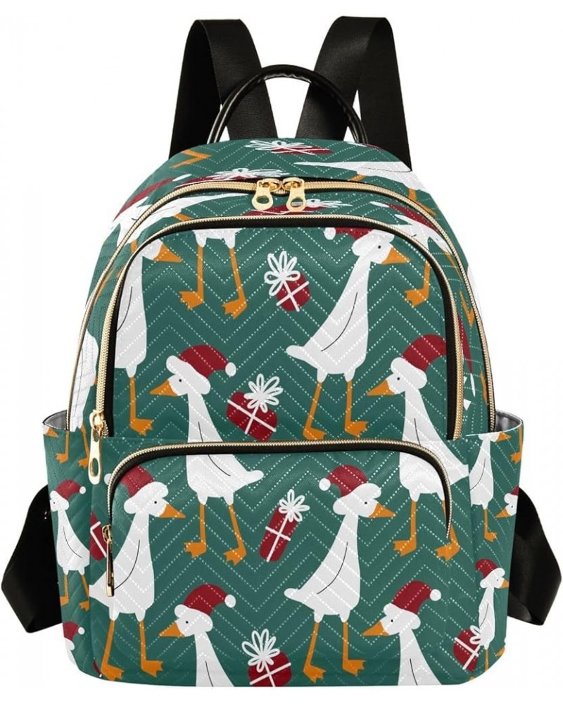 New Year Christmas Duck Gift Women Backpack Purse Ladies Fashion Shoulder Bag Daypack Travel Bag 7.5L Small $18.28 Backpacks