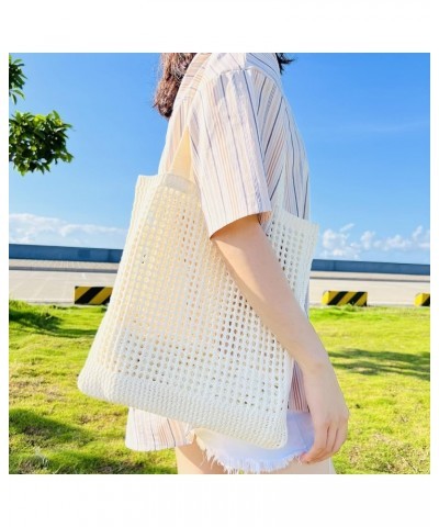 Crochet Bag for Women Knitted Shoulder Bag Beach Purse Hollow Beach Tote Mesh Beach Bag Dark Green $12.53 Totes