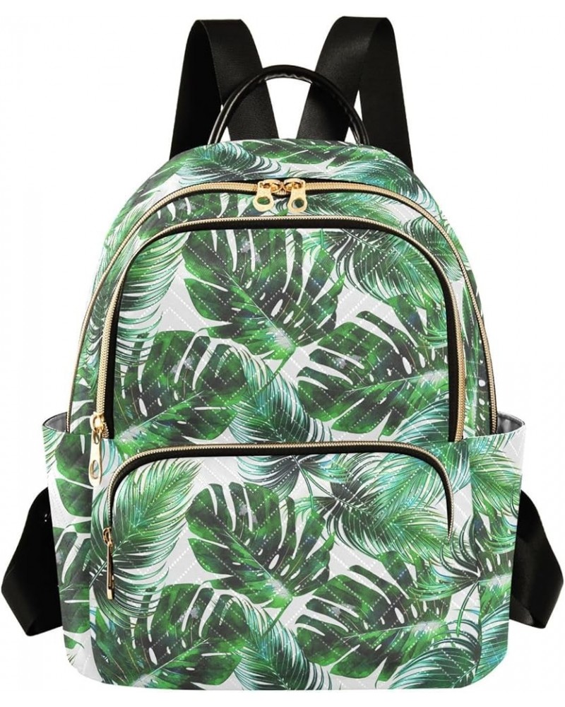 Tropical Palm Leaves Backpack Purse for Women Small Mini Women's Fashion Backpack Back Pack HandBag Lady Gifts,S Small $13.33...