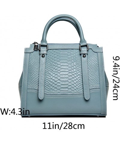 Women Tote Bag Crocodile Pattern Shoulder Bags Genuine Leather Handbag Purse-Wine Gray $32.05 Totes