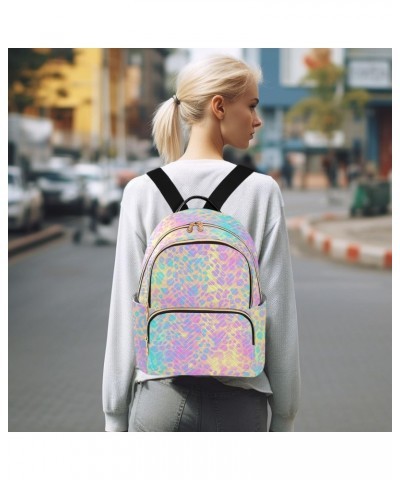 Rainbow Leopard Fashion Backpack for Women Shoulder Bag Casual Daypack Lightweight Travel Purse Small Backpacks for Outdoor L...