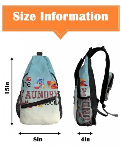 Sling Bag Crossbody Bag for Women Men The Machine Laundry Room Waterproof Hiking Backpack Lightweight Chest Shoulder Bag Dayp...