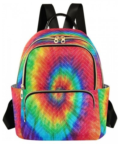 Spiral Tie Dye Women Backpack Purse Ladies Fashion Shoulder Bag Daypack Travel Bag 10L Small $20.29 Backpacks