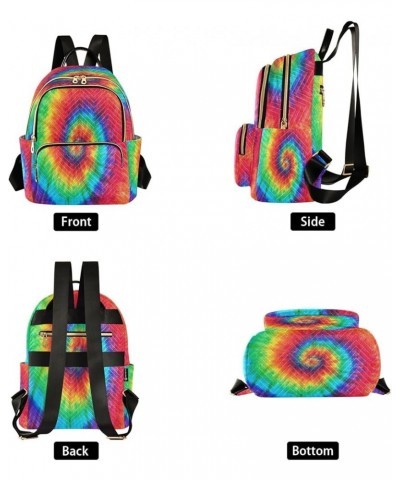 Spiral Tie Dye Women Backpack Purse Ladies Fashion Shoulder Bag Daypack Travel Bag 10L Small $20.29 Backpacks