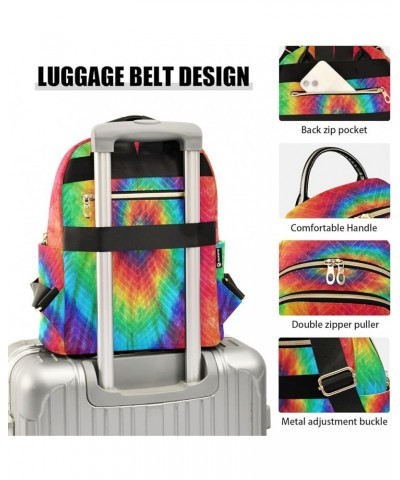 Spiral Tie Dye Women Backpack Purse Ladies Fashion Shoulder Bag Daypack Travel Bag 10L Small $20.29 Backpacks