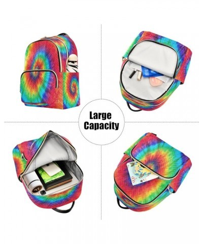 Spiral Tie Dye Women Backpack Purse Ladies Fashion Shoulder Bag Daypack Travel Bag 10L Small $20.29 Backpacks