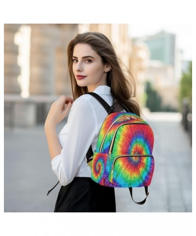 Spiral Tie Dye Women Backpack Purse Ladies Fashion Shoulder Bag Daypack Travel Bag 10L Small $20.29 Backpacks