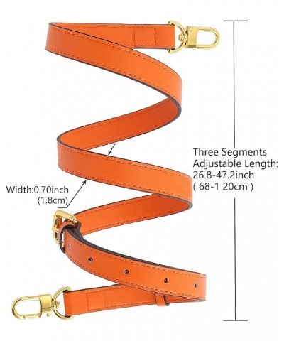 Genuine Leather Purse Strap Replacement Crossbody Handbag Long Adjustable Orange-genuine Leather $11.23 Crossbody Bags