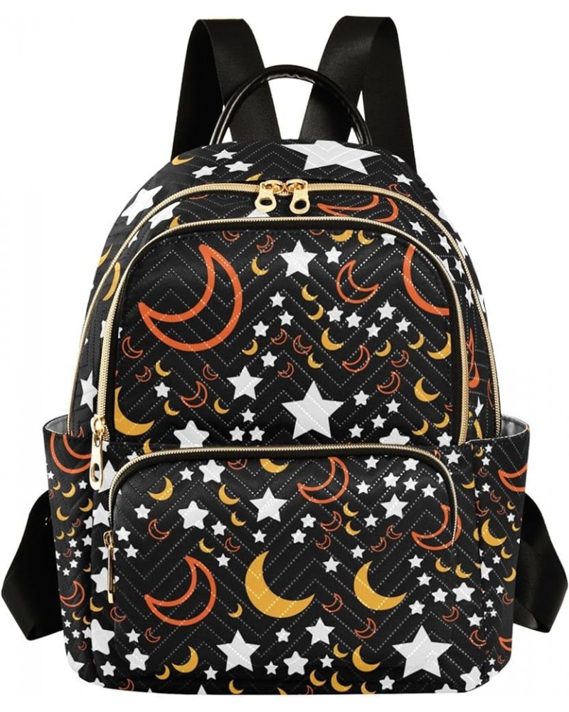 Stars Moon and Night Sky Backpack for Women Shoulder Bag Lightweight Mini Backpack Casual Daypack Back Pack for Travel Small(...