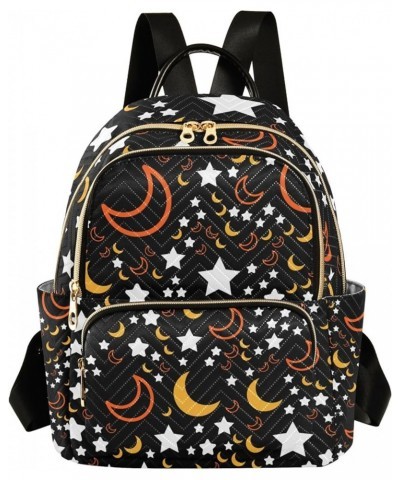 Stars Moon and Night Sky Backpack for Women Shoulder Bag Lightweight Mini Backpack Casual Daypack Back Pack for Travel Small(...