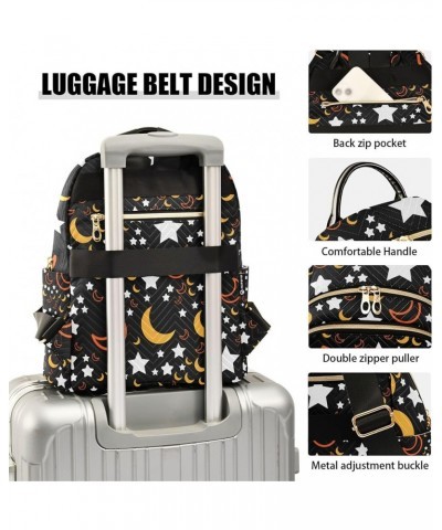 Stars Moon and Night Sky Backpack for Women Shoulder Bag Lightweight Mini Backpack Casual Daypack Back Pack for Travel Small(...