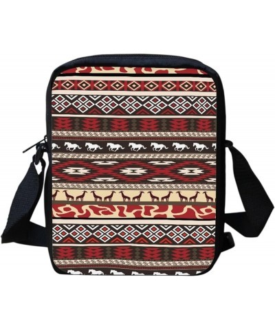 Custom Shoulder Bag Messenger Bag Portable Crossbody Pouch with Adjustable Straps Southwest Aztec $9.53 Crossbody Bags