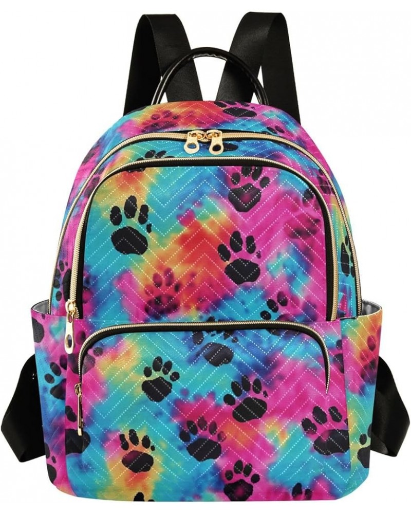 Cat Paw Rainbow Backpack Purse for Women Small Travel Bag Fashion Daypack M 202a2953 S(10.23"x5.11"x12.59") 202a2953 $22.13 B...