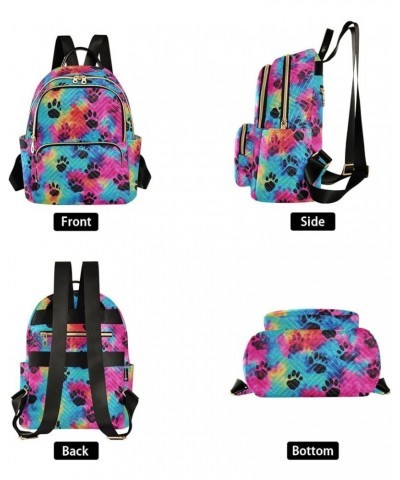 Cat Paw Rainbow Backpack Purse for Women Small Travel Bag Fashion Daypack M 202a2953 S(10.23"x5.11"x12.59") 202a2953 $22.13 B...