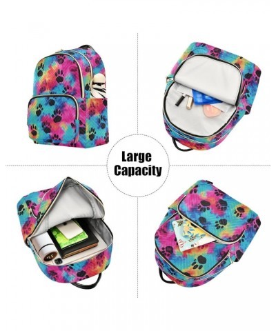 Cat Paw Rainbow Backpack Purse for Women Small Travel Bag Fashion Daypack M 202a2953 S(10.23"x5.11"x12.59") 202a2953 $22.13 B...