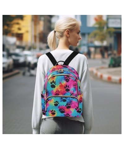 Cat Paw Rainbow Backpack Purse for Women Small Travel Bag Fashion Daypack M 202a2953 S(10.23"x5.11"x12.59") 202a2953 $22.13 B...