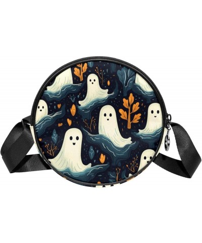 Halloween Ghosts K Shoulder Bags Pouch Crossbody Purse Wallet Clutch Bag for Women with Adjustable Strap 7x1.8 in Multicolour...