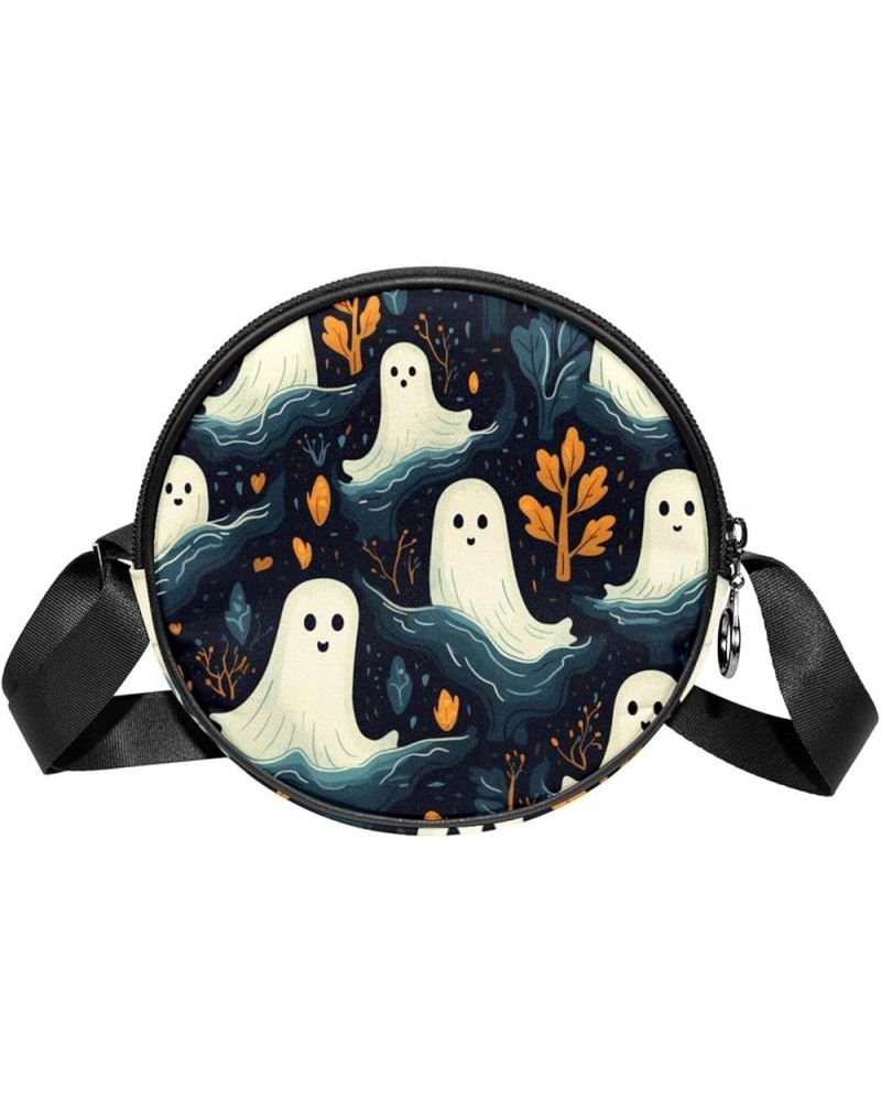 Halloween Ghosts K Shoulder Bags Pouch Crossbody Purse Wallet Clutch Bag for Women with Adjustable Strap 7x1.8 in Multicolour...