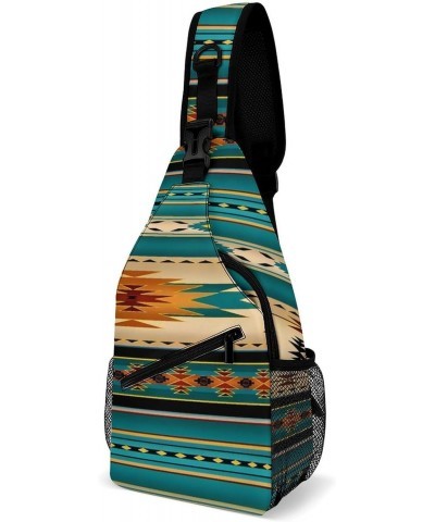 Navajo Southwest Native American Geometric Print Sling Bags Men And Women Shoulder Backpack Chest Bag Cross Body Chest Sling ...