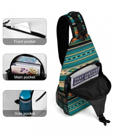 Navajo Southwest Native American Geometric Print Sling Bags Men And Women Shoulder Backpack Chest Bag Cross Body Chest Sling ...