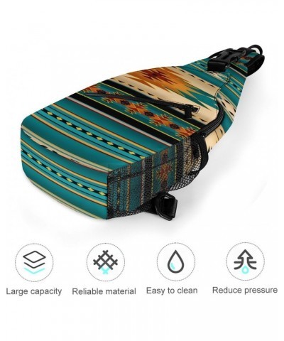 Navajo Southwest Native American Geometric Print Sling Bags Men And Women Shoulder Backpack Chest Bag Cross Body Chest Sling ...