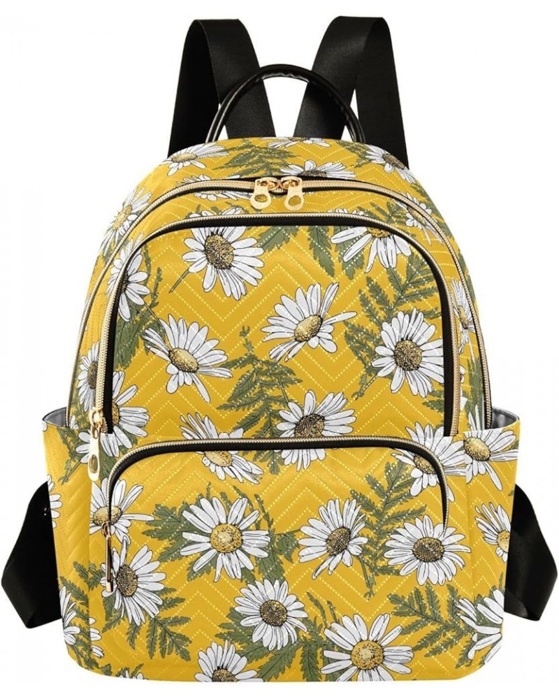 Flower Yellow Casual Fashion Polyester Travel Rucksack Shoulder Bag Color Small $15.17 Backpacks