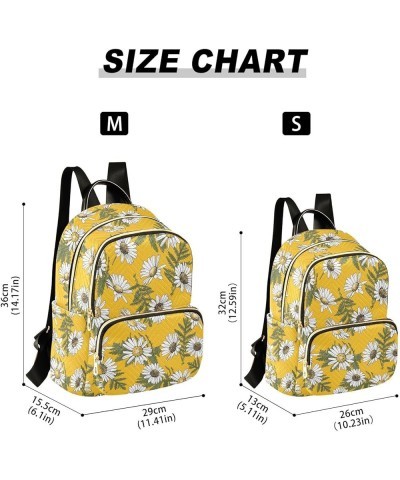 Flower Yellow Casual Fashion Polyester Travel Rucksack Shoulder Bag Color Small $15.17 Backpacks