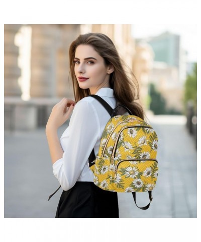 Flower Yellow Casual Fashion Polyester Travel Rucksack Shoulder Bag Color Small $15.17 Backpacks