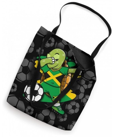 Dabbing Turtle Jamaica Soccer Fans Jersey Jamaican Football Tote Bag $11.00 Totes