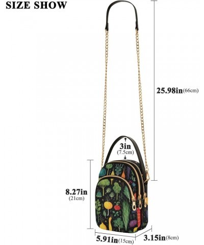 Fruits Plants Womens Sling Backpack Crossbody Chain Shoulder Bags Waist Packs Multipurpose Handbags for Travel Shopping Offic...