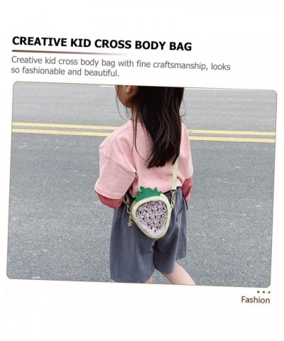 2pcs Messenger Bag Lovely Cross- Body Bag Small Body Bag Toddler Crossbody Purse Strawberry Shoulder Bag Clear Sling Bag Wome...