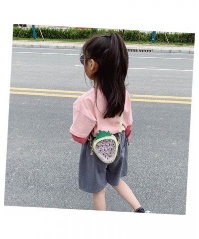 2pcs Messenger Bag Lovely Cross- Body Bag Small Body Bag Toddler Crossbody Purse Strawberry Shoulder Bag Clear Sling Bag Wome...