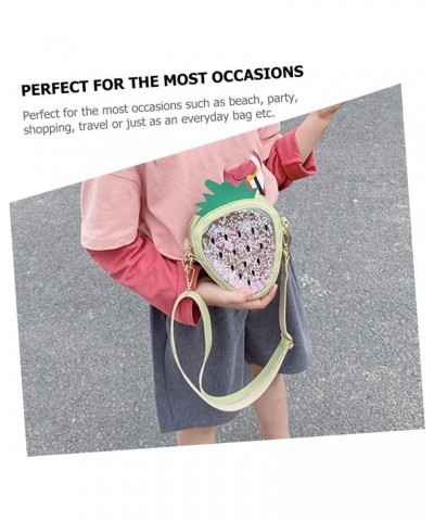 2pcs Messenger Bag Lovely Cross- Body Bag Small Body Bag Toddler Crossbody Purse Strawberry Shoulder Bag Clear Sling Bag Wome...