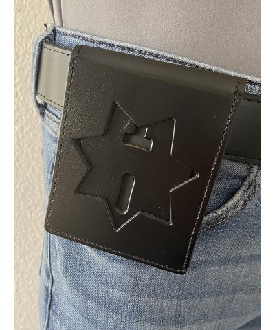 Jail Police Law Enforcement 7 Point Star California DOC Corrections style Bi-Fold hidden badge wallet Fits for Blackinton B20...