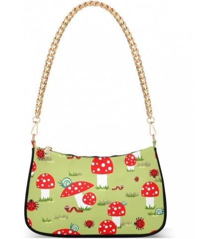 Mushroom Shoulder Bag for Women Small Purse Chain Purses Shoulder Bag Mini Purse with Chain Strap for Sister Girlfriend $12.6...