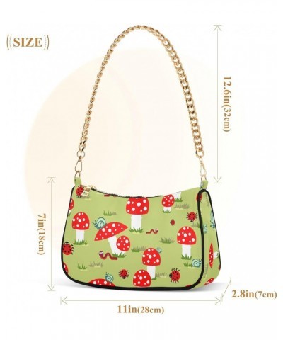 Mushroom Shoulder Bag for Women Small Purse Chain Purses Shoulder Bag Mini Purse with Chain Strap for Sister Girlfriend $12.6...