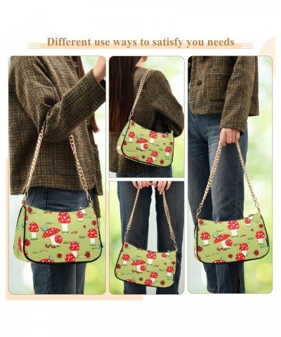 Mushroom Shoulder Bag for Women Small Purse Chain Purses Shoulder Bag Mini Purse with Chain Strap for Sister Girlfriend $12.6...