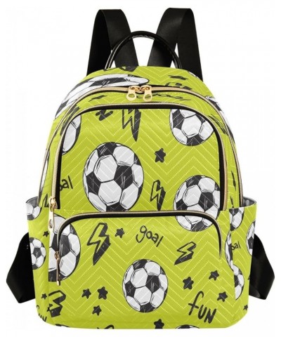 Football Star Soccer Women Backpack Purse Ladies Fashion Shoulder Bag Daypack Travel Bag 10L Small $17.50 Backpacks