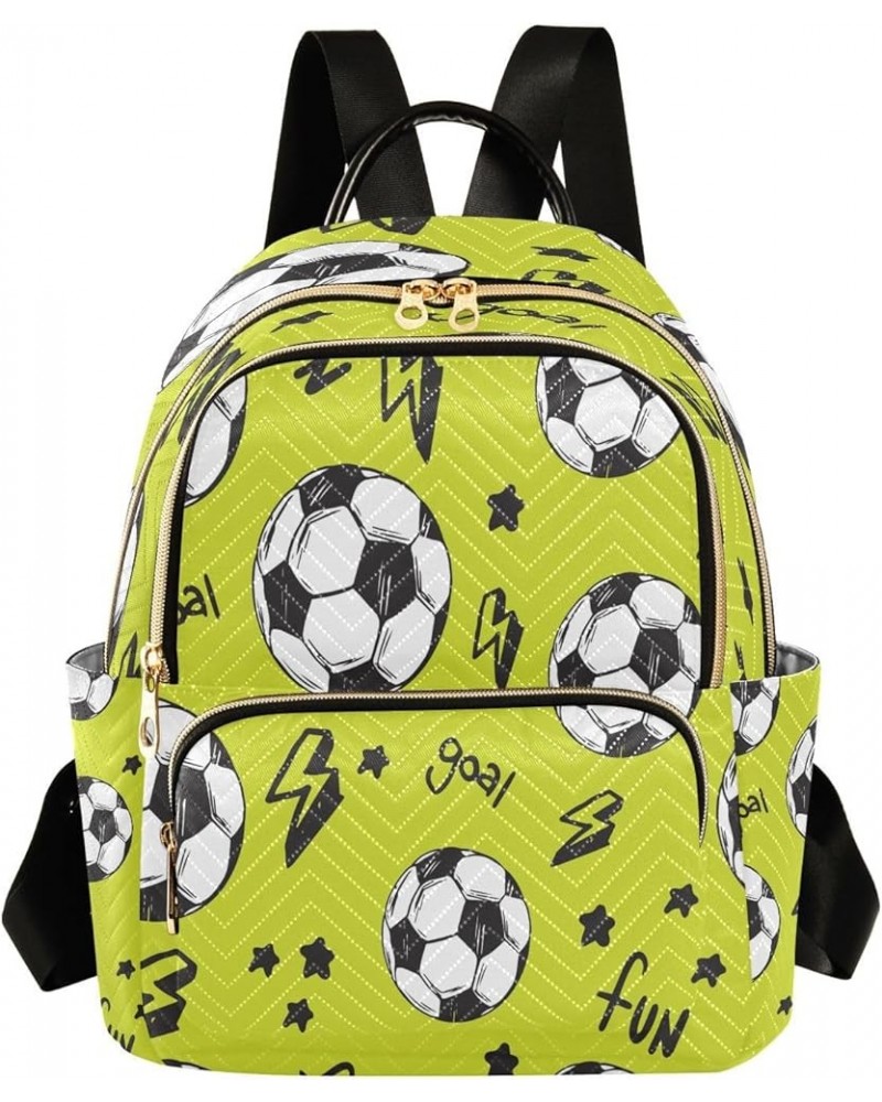 Football Star Soccer Women Backpack Purse Ladies Fashion Shoulder Bag Daypack Travel Bag 10L Small $17.50 Backpacks