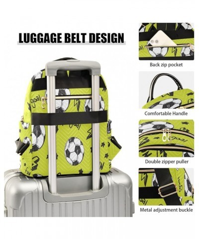 Football Star Soccer Women Backpack Purse Ladies Fashion Shoulder Bag Daypack Travel Bag 10L Small $17.50 Backpacks