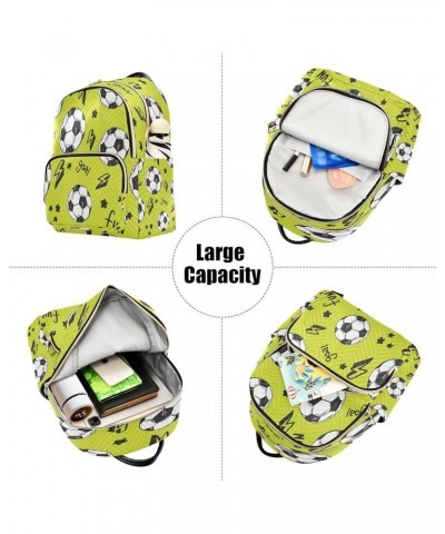 Football Star Soccer Women Backpack Purse Ladies Fashion Shoulder Bag Daypack Travel Bag 10L Small $17.50 Backpacks