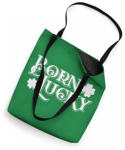 Born Lucky Shamrock Clover St. Patrick's Day Tote Bag $16.79 Totes