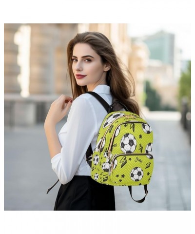 Football Star Soccer Women Backpack Purse Ladies Fashion Shoulder Bag Daypack Travel Bag 10L Small $17.50 Backpacks