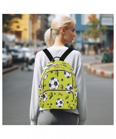 Football Star Soccer Women Backpack Purse Ladies Fashion Shoulder Bag Daypack Travel Bag 10L Small $17.50 Backpacks