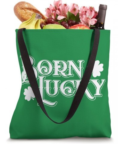 Born Lucky Shamrock Clover St. Patrick's Day Tote Bag $16.79 Totes